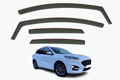 BWS In-Channel Wind Deflectors For Ford Kuga MK3 SUV 2020+ – 4-Piece Set – Tinted