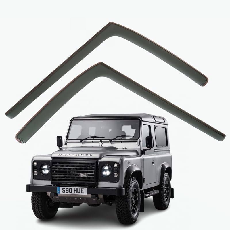 Set Of 2 Wind Deflectors Compatible with LAND ROVER DEFENDER 1990 to 2016 Models.