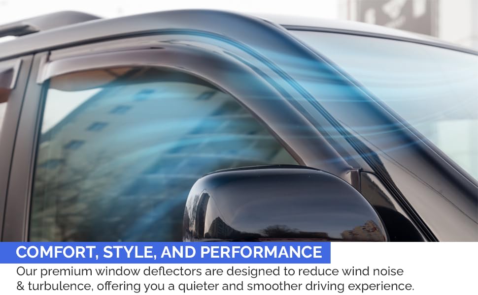 Set Of 2 Wind Deflectors Compatible with VAUXHALL CORSA D & E/OPEL CORSA D & E 3-door Hatchback 2007 2008 2009 2010 2011 2012 2013 2014 2015 2016 2017 2018 2019 Models.