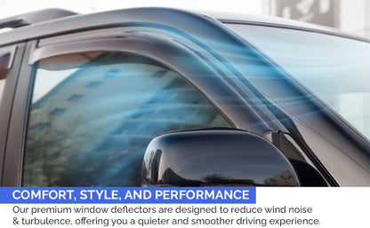 Set Of 4 Wind Deflectors Compatible with VOLKSWAGEN POLO MK6 5-door Hatchback 2018 2019 2020 2021 2022 2023 2024 Models.