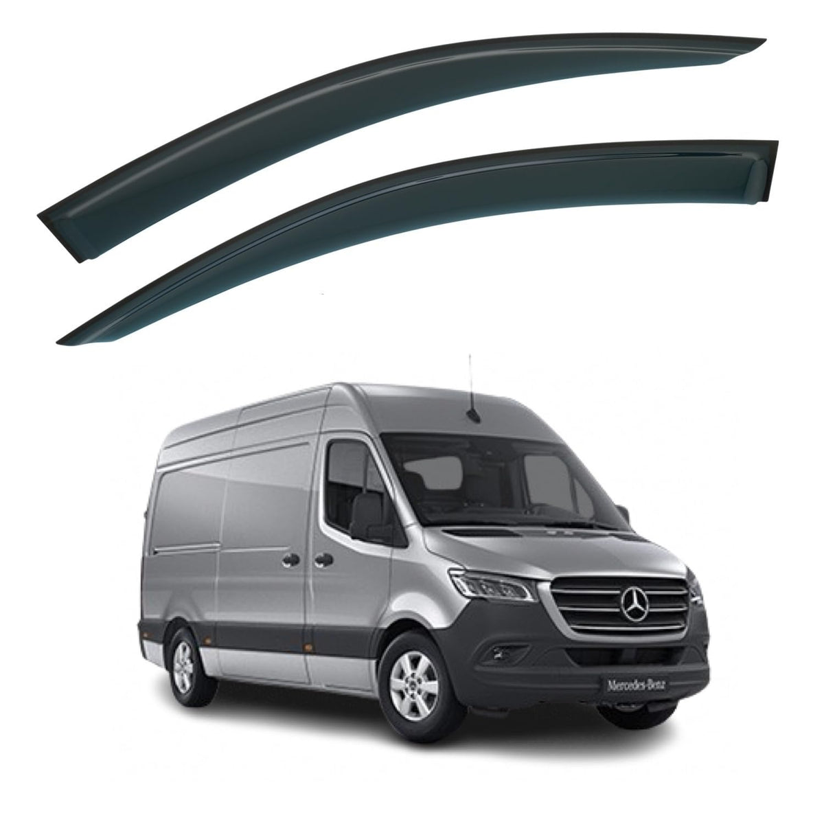 Mercedes-Benz Sprinter W907 W910 Wind Deflectors 2018–2027, Out-Channel