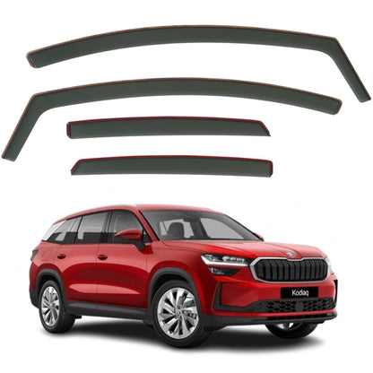 Set Of 4 Wind Deflectors Compatible with SKODA KODIAQ 5-door SUV 2024 2025 2026 Models.