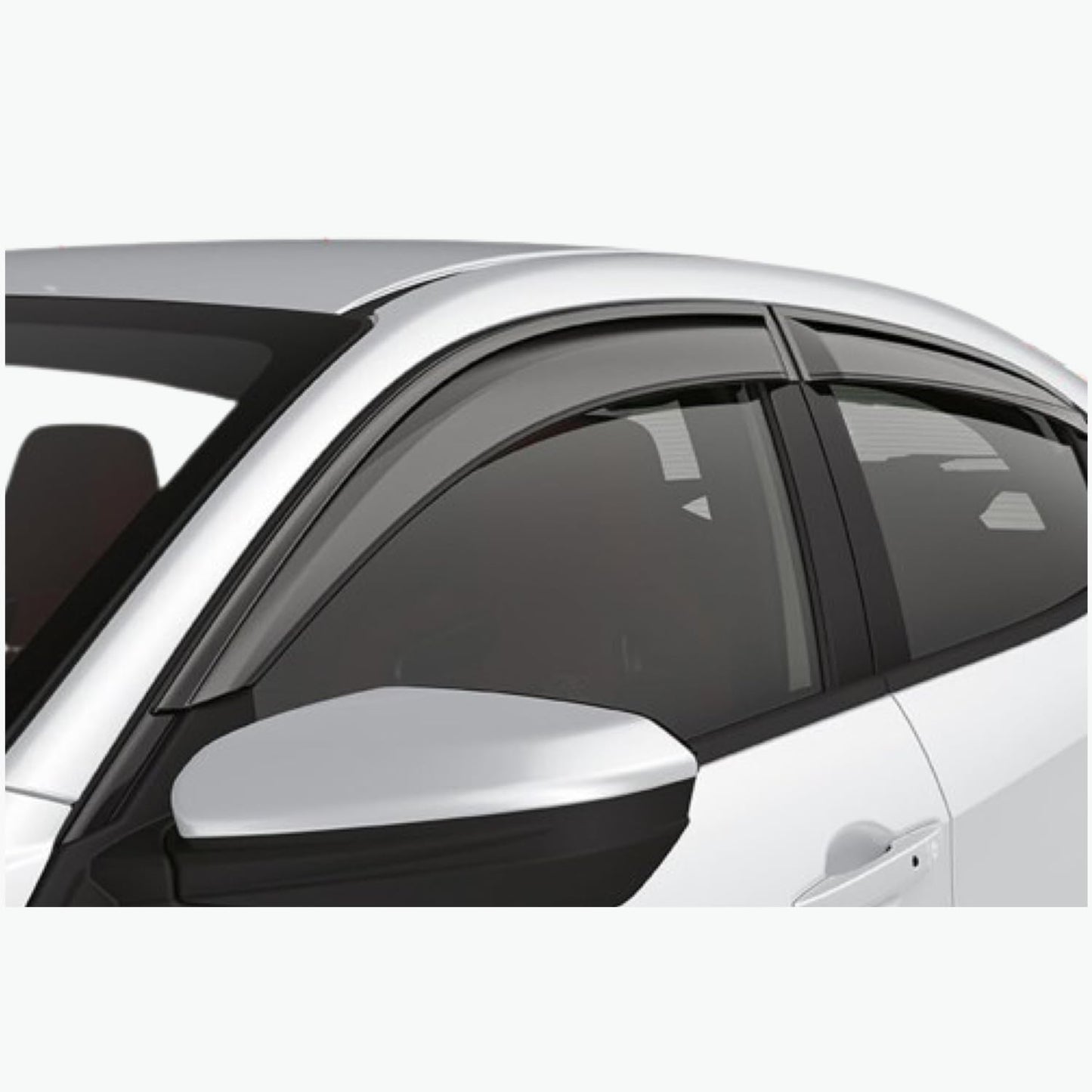 Set Of 4 STICK-ON Wind Deflectors Compatible with TOYOTA PRIUS XW50 2016 2017 2018 2019 2020 2021 2022 Models.