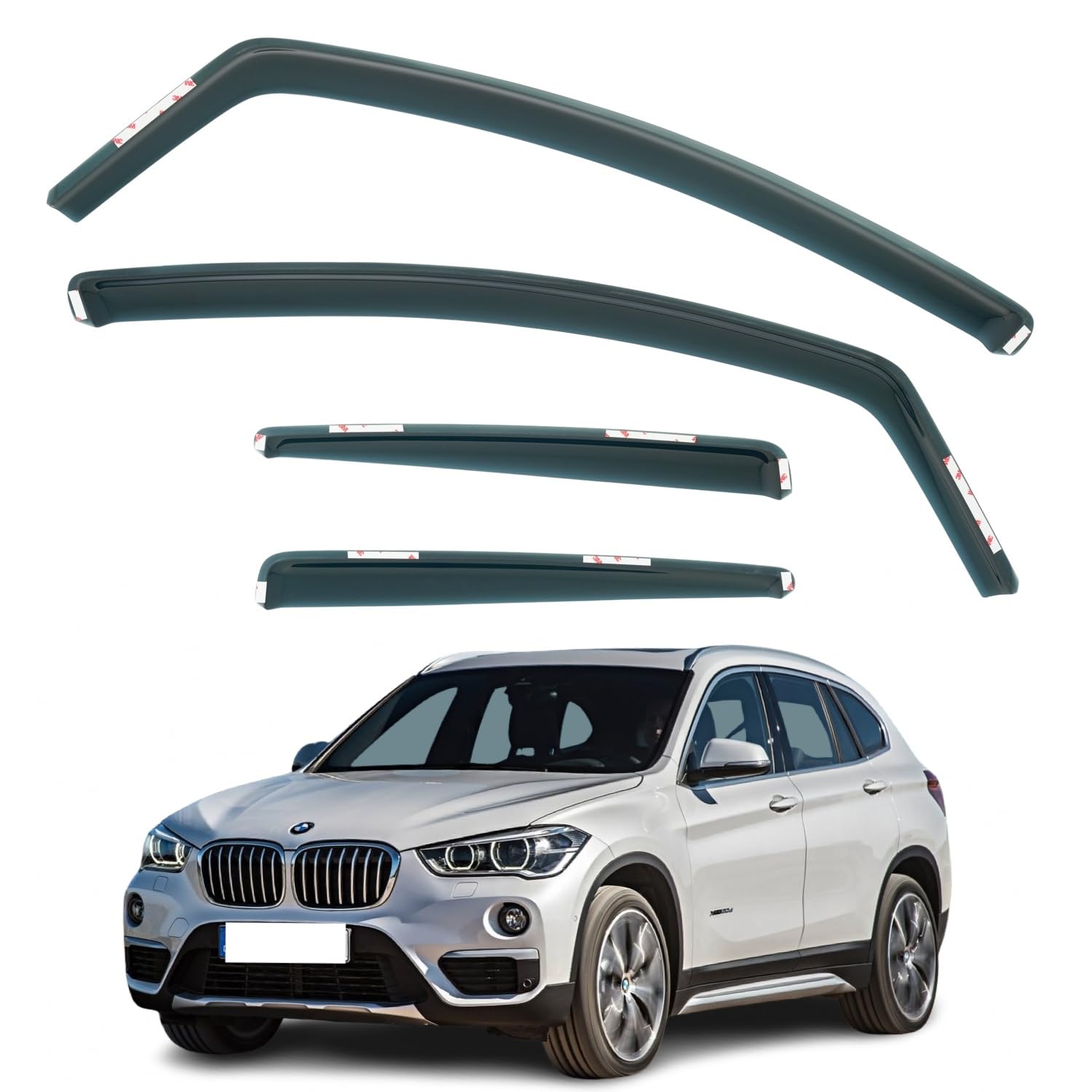 BMW X1 F48 Wind Deflectors 2016–2022, In-Channel