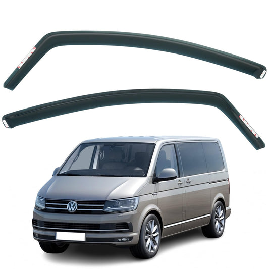 Set Of 2 Wind Deflectors Compatible with VW TRANSPORTER T5 T6 T6.1 2004 2005 2006 2007 2008 2009 2010 2011 2012 2013 2014 2015 2016 2017 2018 2019 2020 2021 2022 2023 2024 Models