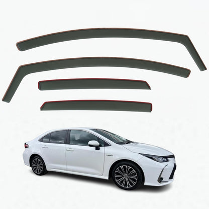 Set Of 4 Wind Deflectors Compatible with TOYOTA COROLLA 4-door Saloon/Sedan 2019 2020 2021 2022 2023 2024 2025 Models.