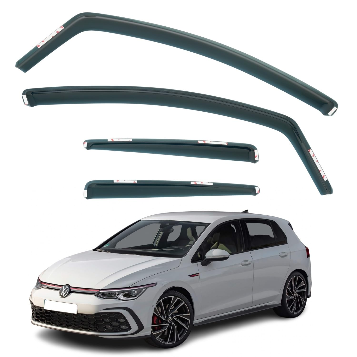 Volkswagen Golf Wind Deflectors 2021–2025, In-Channel