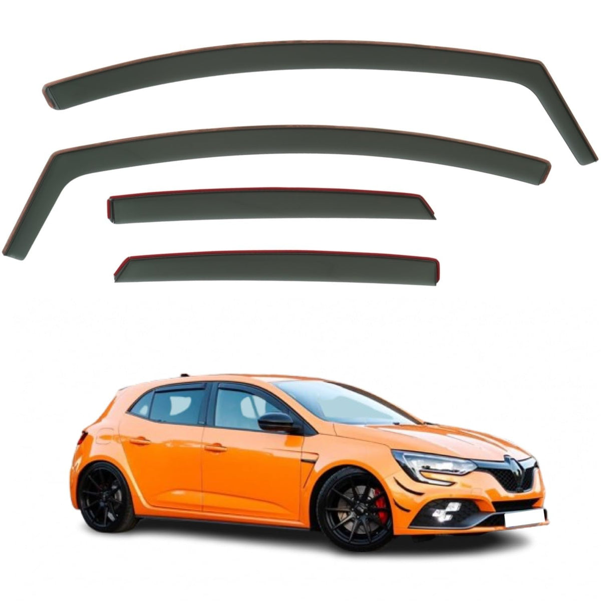 Renault Megane MK4 Wind Deflectors 2017–2022, In-Channel