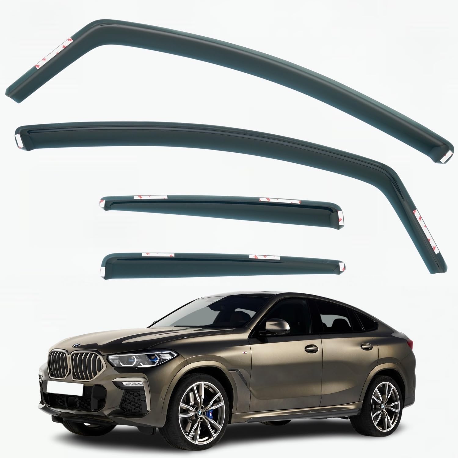 BMW X6 G06 Wind Deflectors 2020–2025, In-Channel