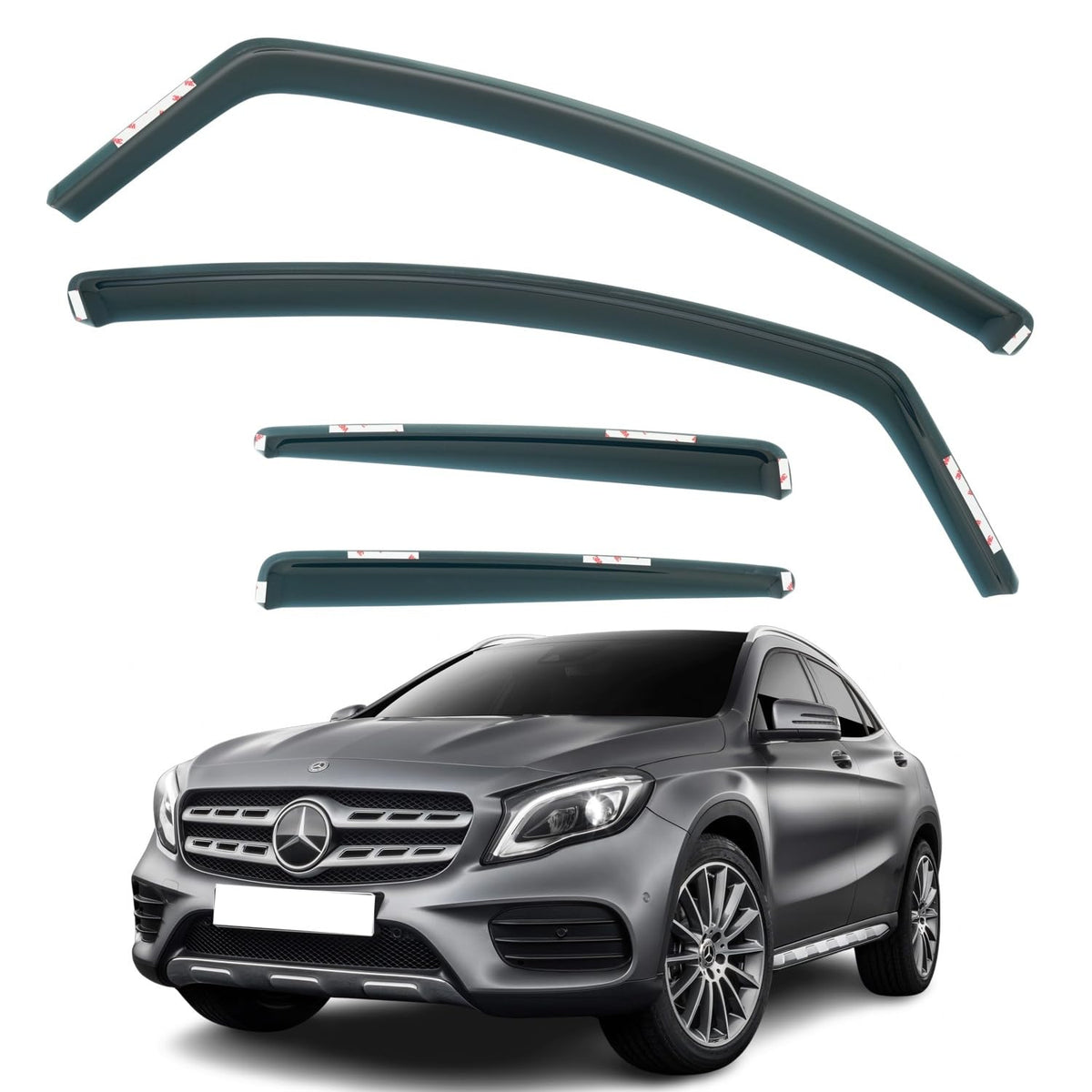 Mercedes-Benz GLA-Class X156 Wind Deflectors 2014–2020, In-Channel