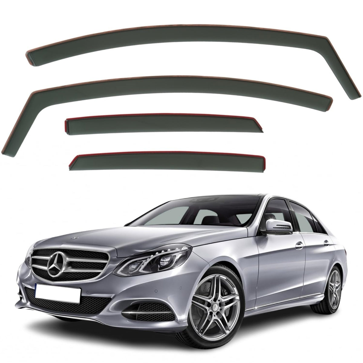 Mercedes-Benz E-Class W212 Wind Deflectors 2010–2016, In-Channel