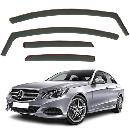 Set Of 4 Wind Deflectors Compatible with MERCEDES-BENZ E-Class W212 4-door SALOON/SEDAN 2010 2011 2012 2013 2014 2015 2016 Models.
