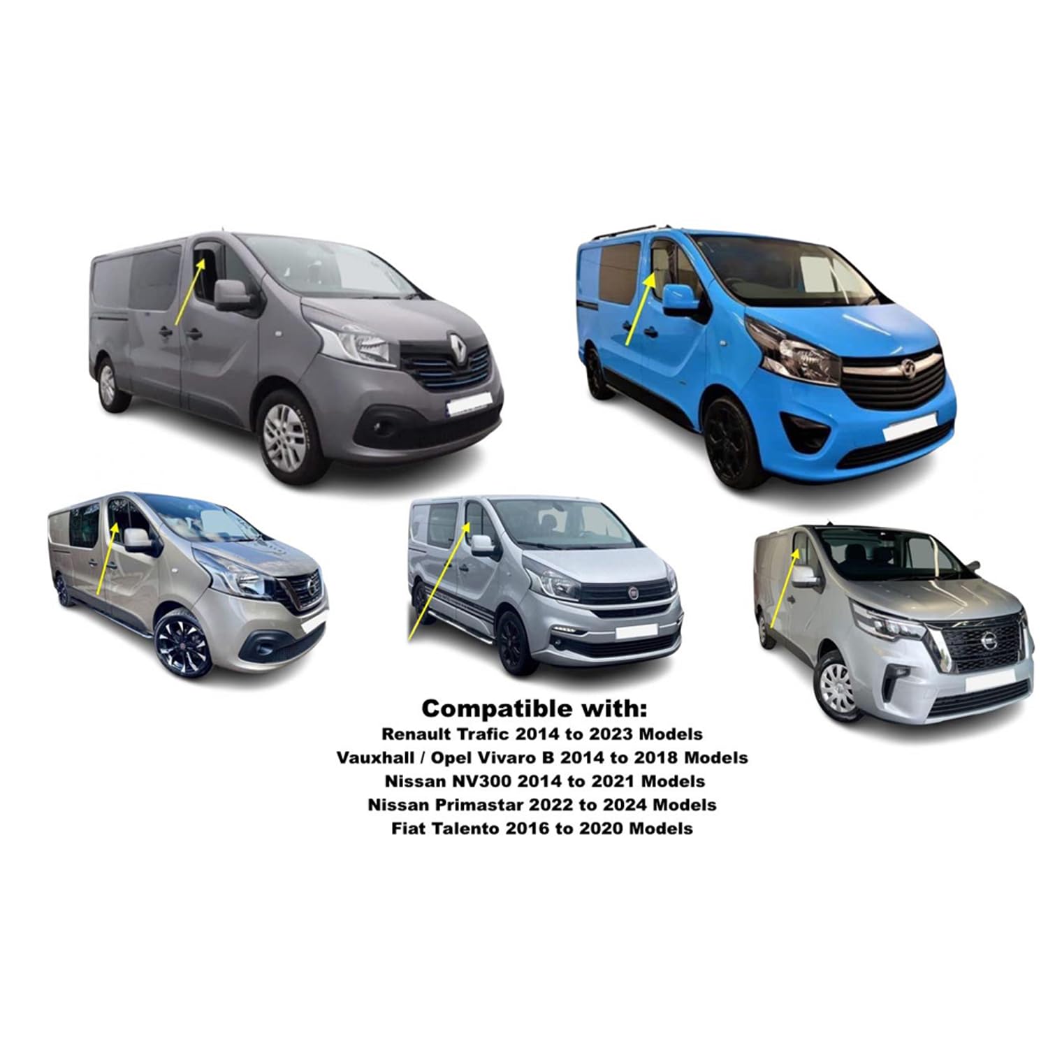 Fiat Talento Wind Deflectors 2016–2020, In-Channel