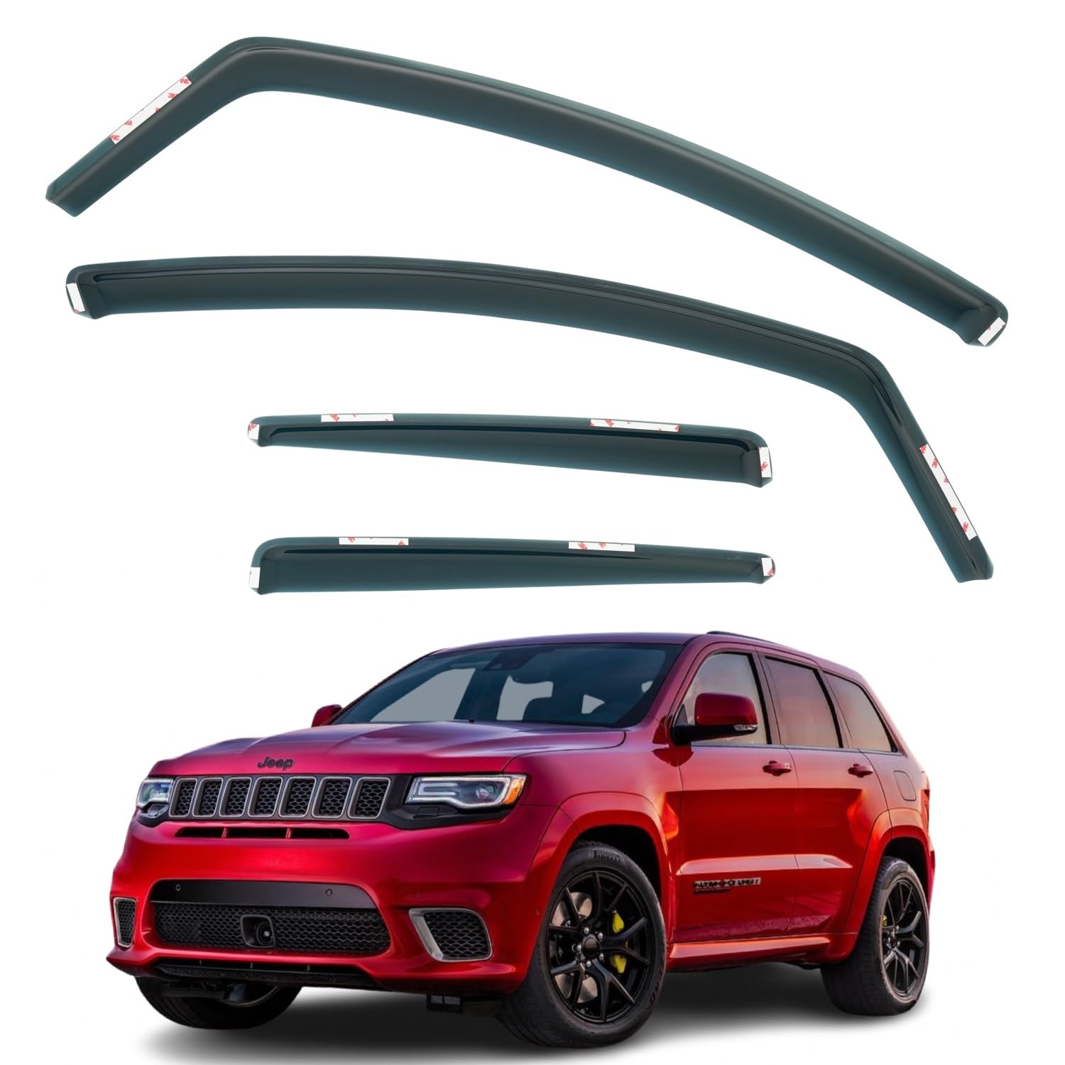 Jeep Grand Cherokee Wind Deflectors 2012–2021, In-Channel