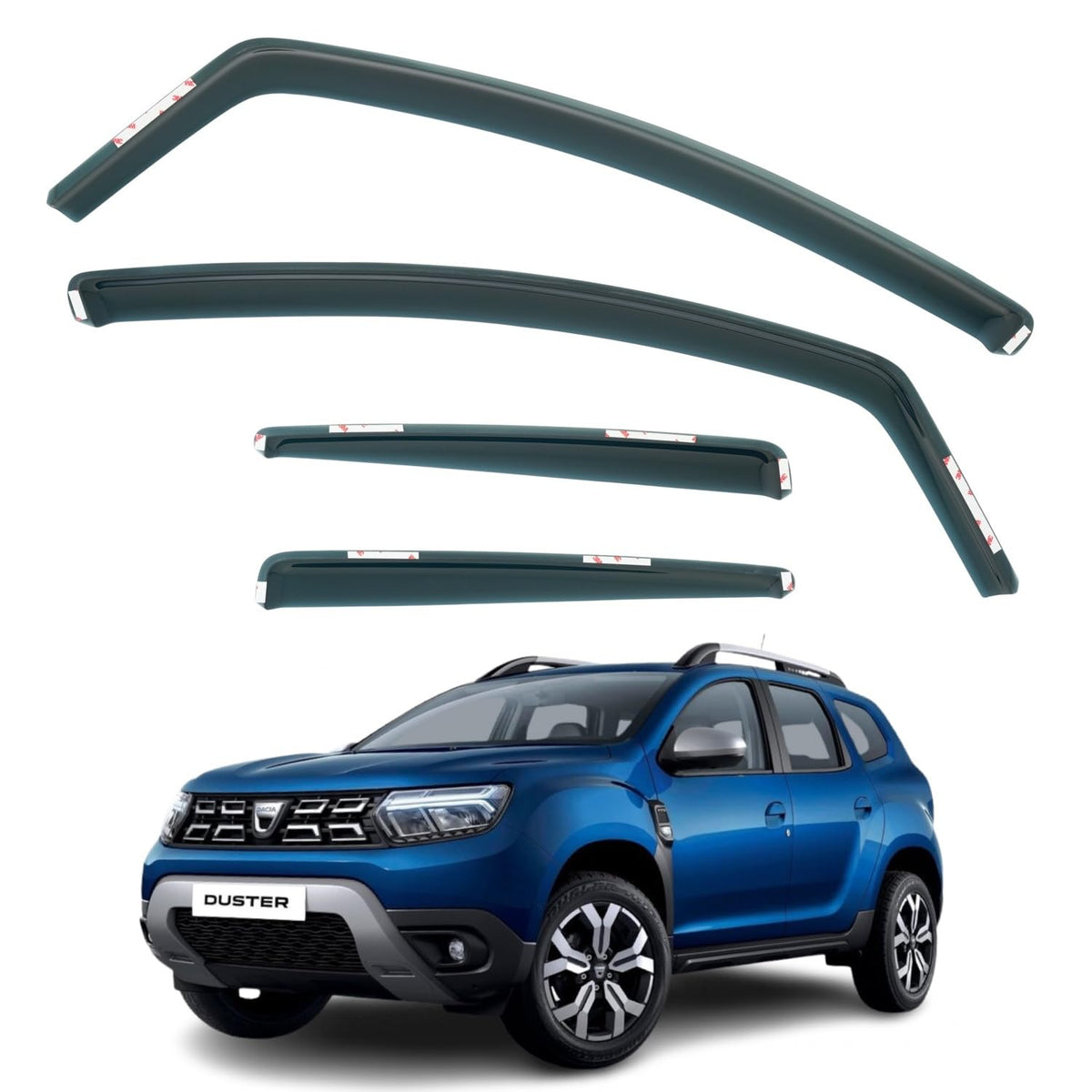 Dacia Duster MK2 Wind Deflectors 2018–2024, In-Channel