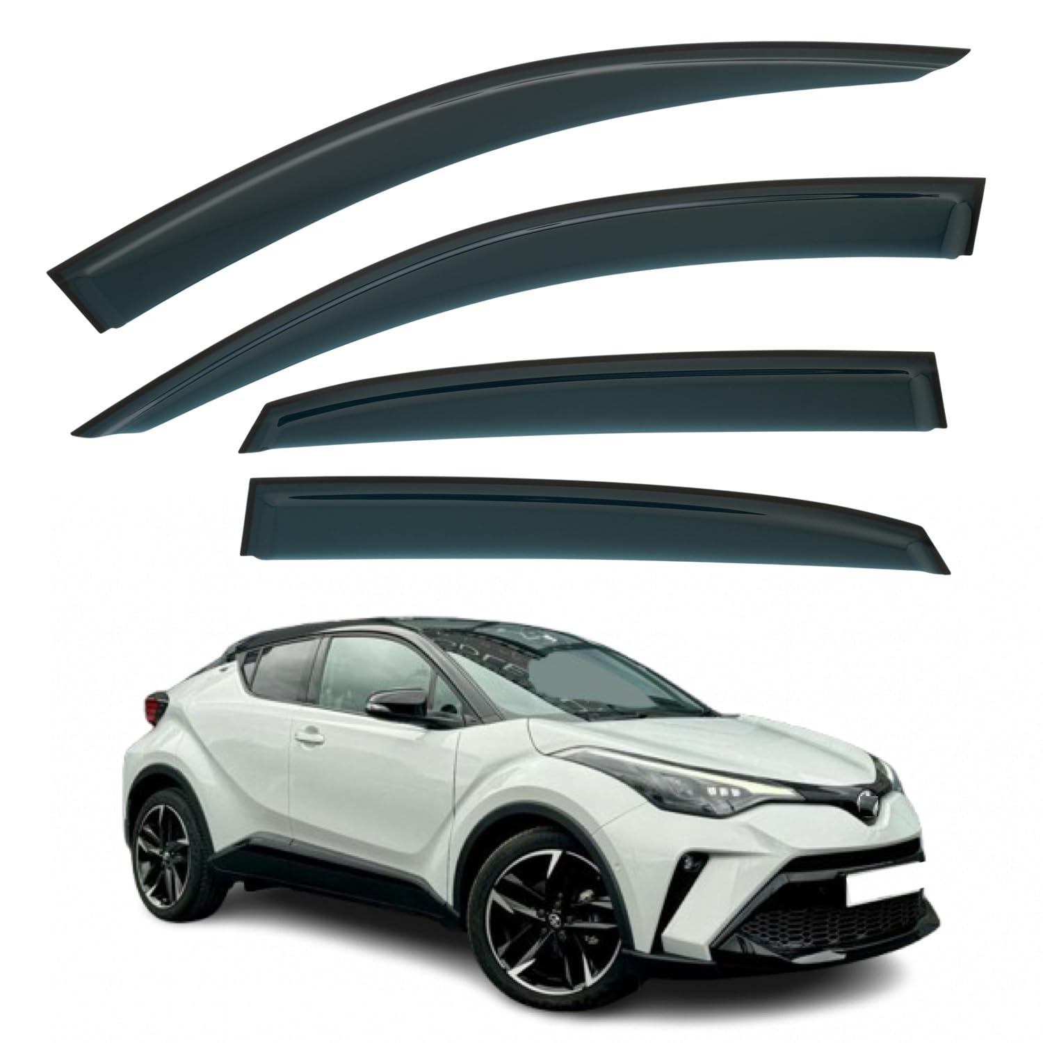 Toyota C-HR Wind Deflectors 2016–2023, Out-Channel