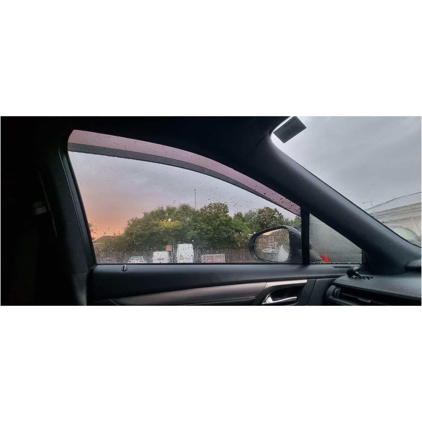 Set Of 4 STICK-ON Wind Deflectors Compatible with TOYOTA PRIUS XW50 2016 2017 2018 2019 2020 2021 2022 Models.