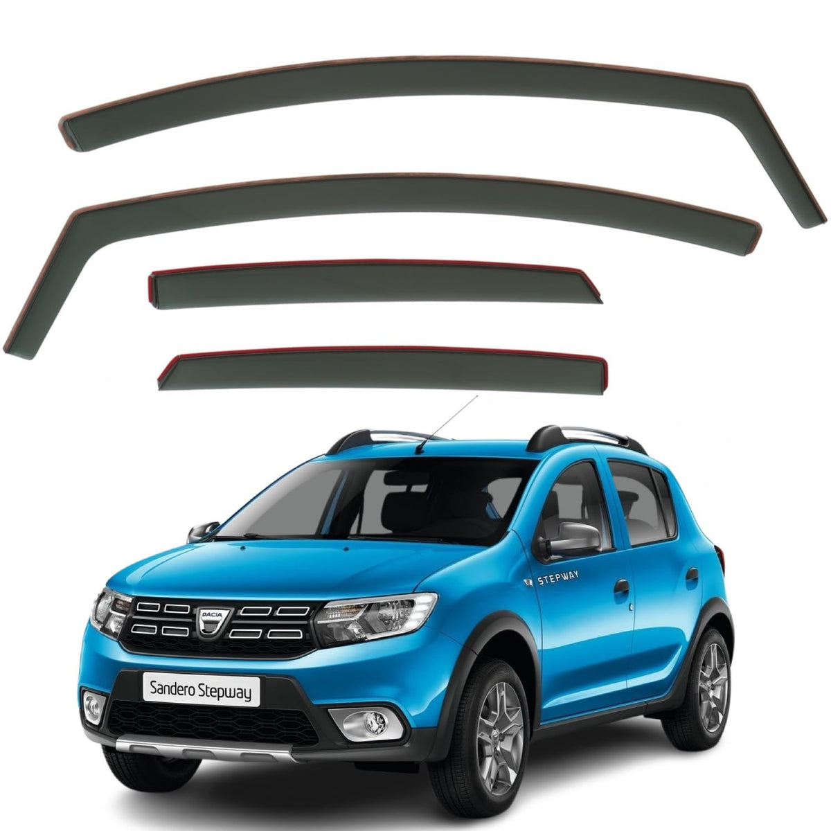 Dacia Sandero II Wind Deflectors 2013–2020, In-Channel