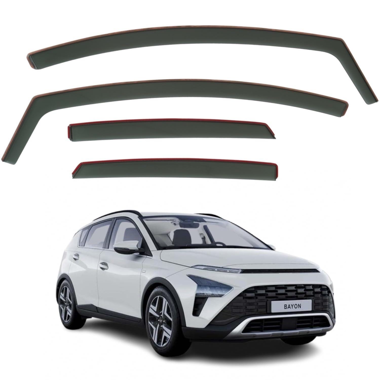 Hyundai Bayon Wind Deflectors 2021–2026, In-Channel