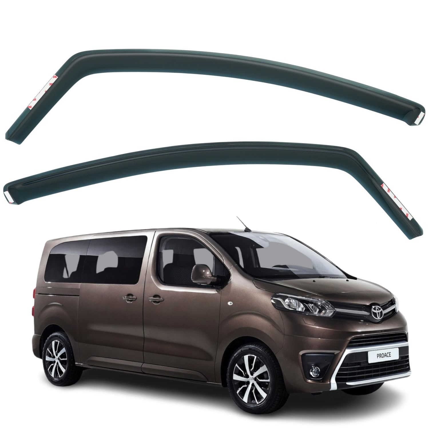 Toyota ProAce Wind Deflectors 2016–2025, In-Channel