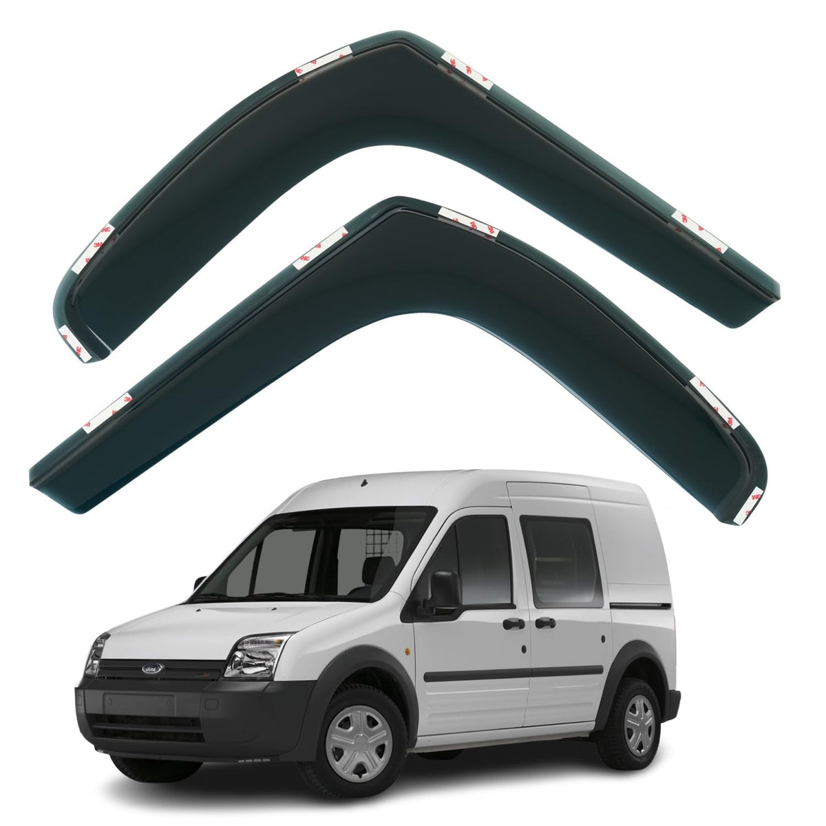 Ford Transit Connect Wind Deflectors 2002–2013, In-Channel