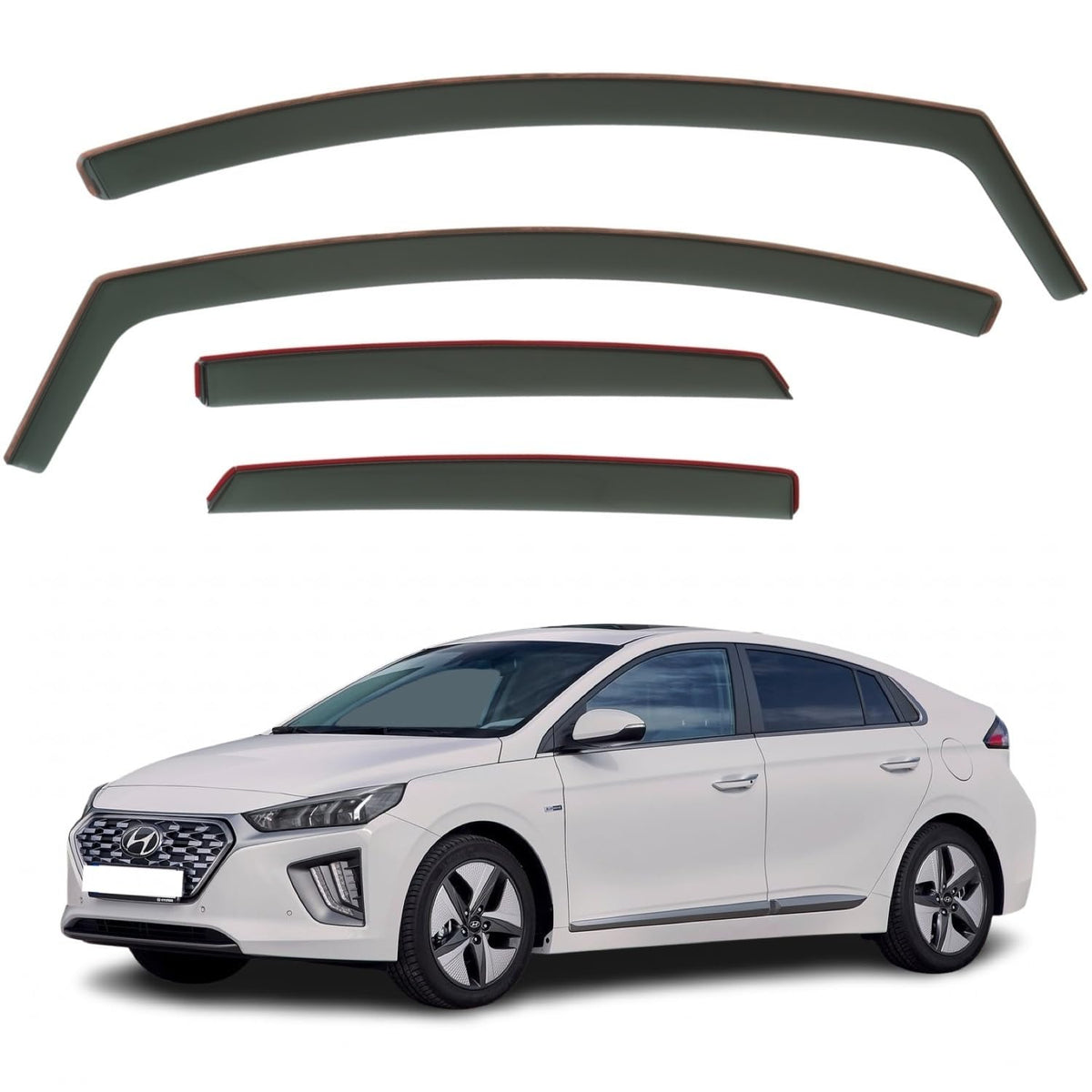 Hyundai Ioniq Wind Deflectors 2016–2023, In-Channel