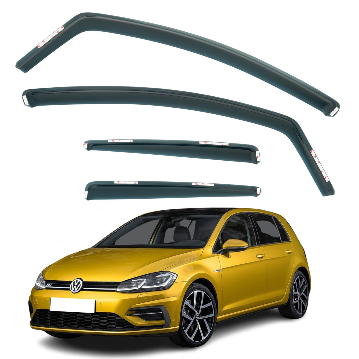 Volkswagen Golf MK7 Wind Deflectors 2013–2020, In-Channel