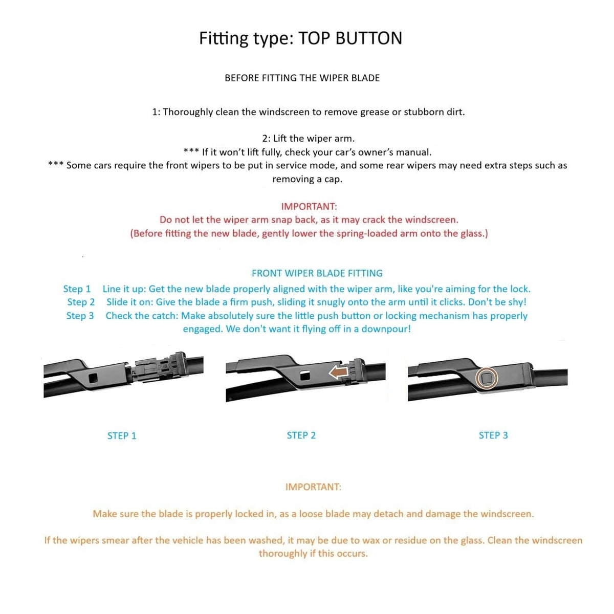 Ford Tourneo Connect Wiper Blades 2014–2023