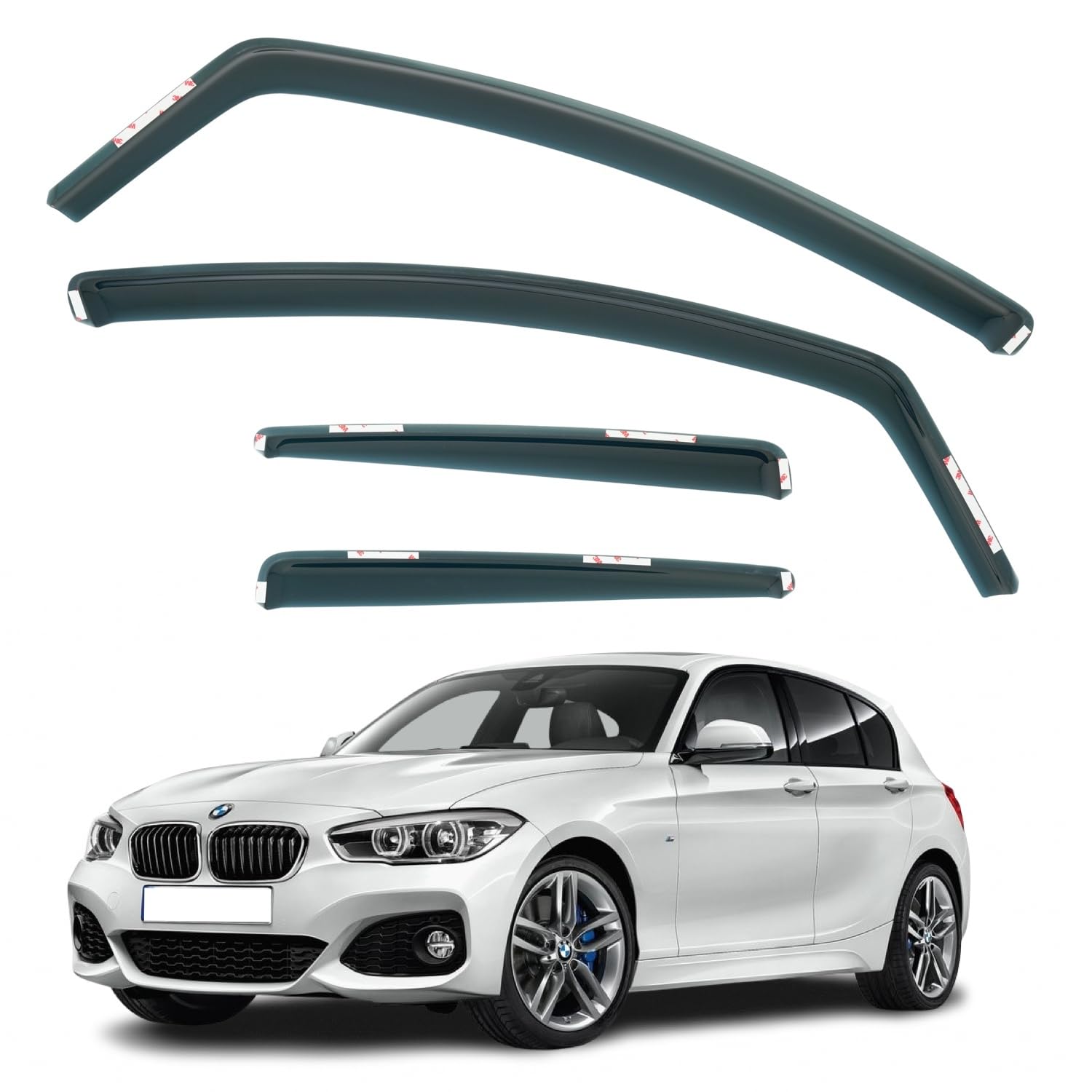 BMW 1 Series F20 Wind Deflectors 2011–2019, In-Channel