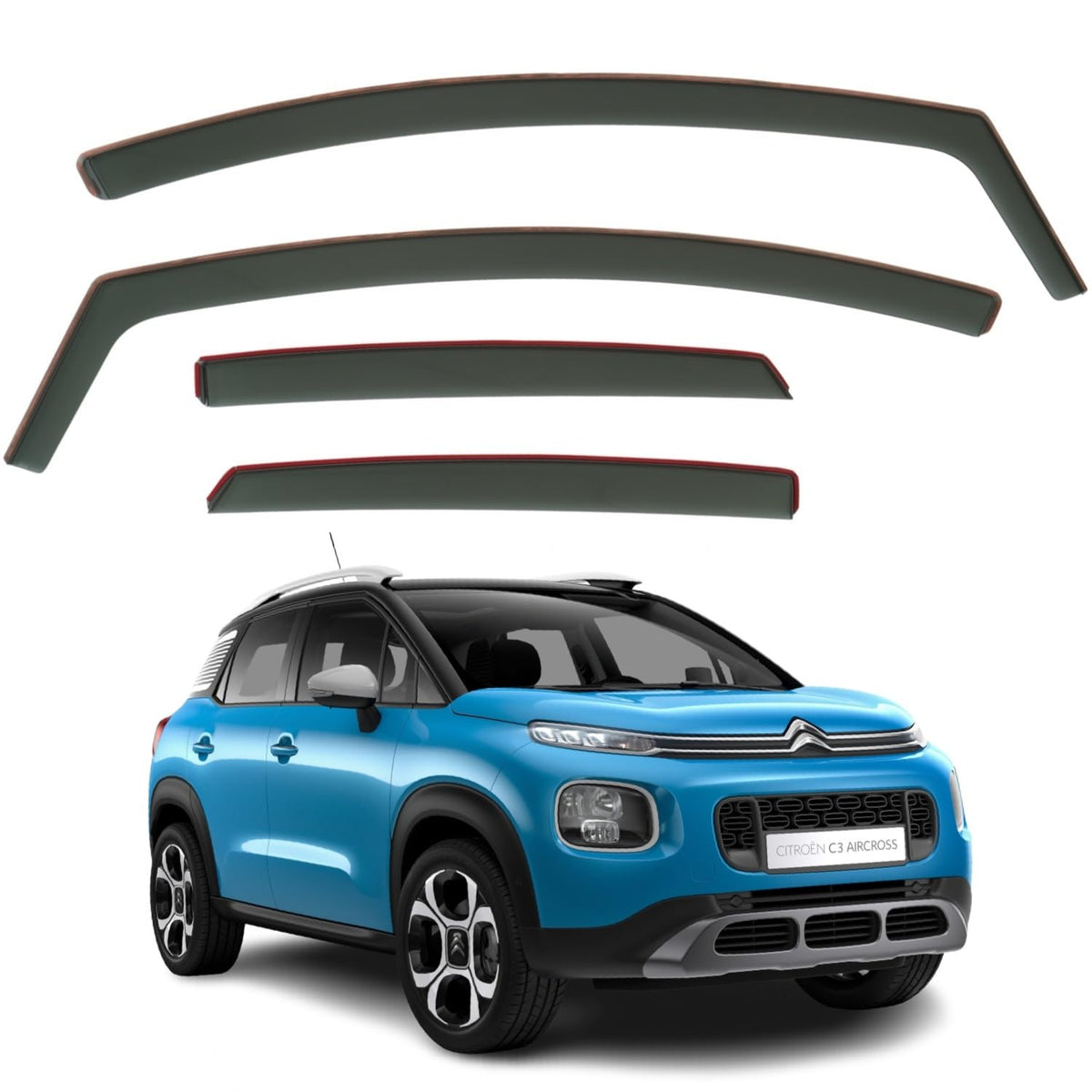 Citroën C3 AirCross Wind Deflectors 2017–2024, In-Channel