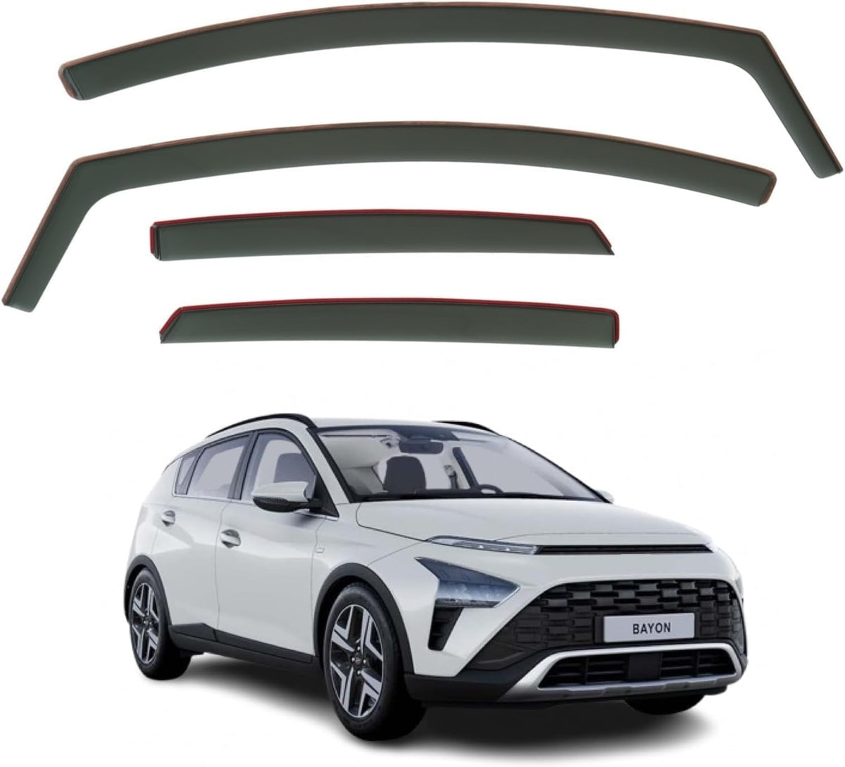 Hyundai Bayon Wind Deflectors 2021–2026, In-Channel