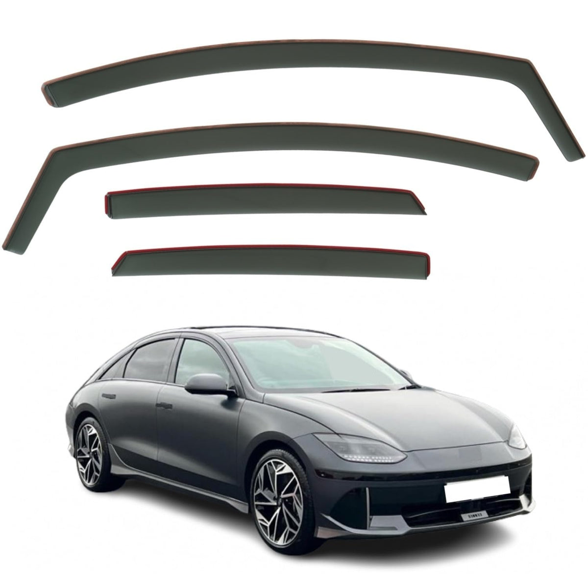 Hyundai Ioniq 6 Wind Deflectors 2023–2026, In-Channel