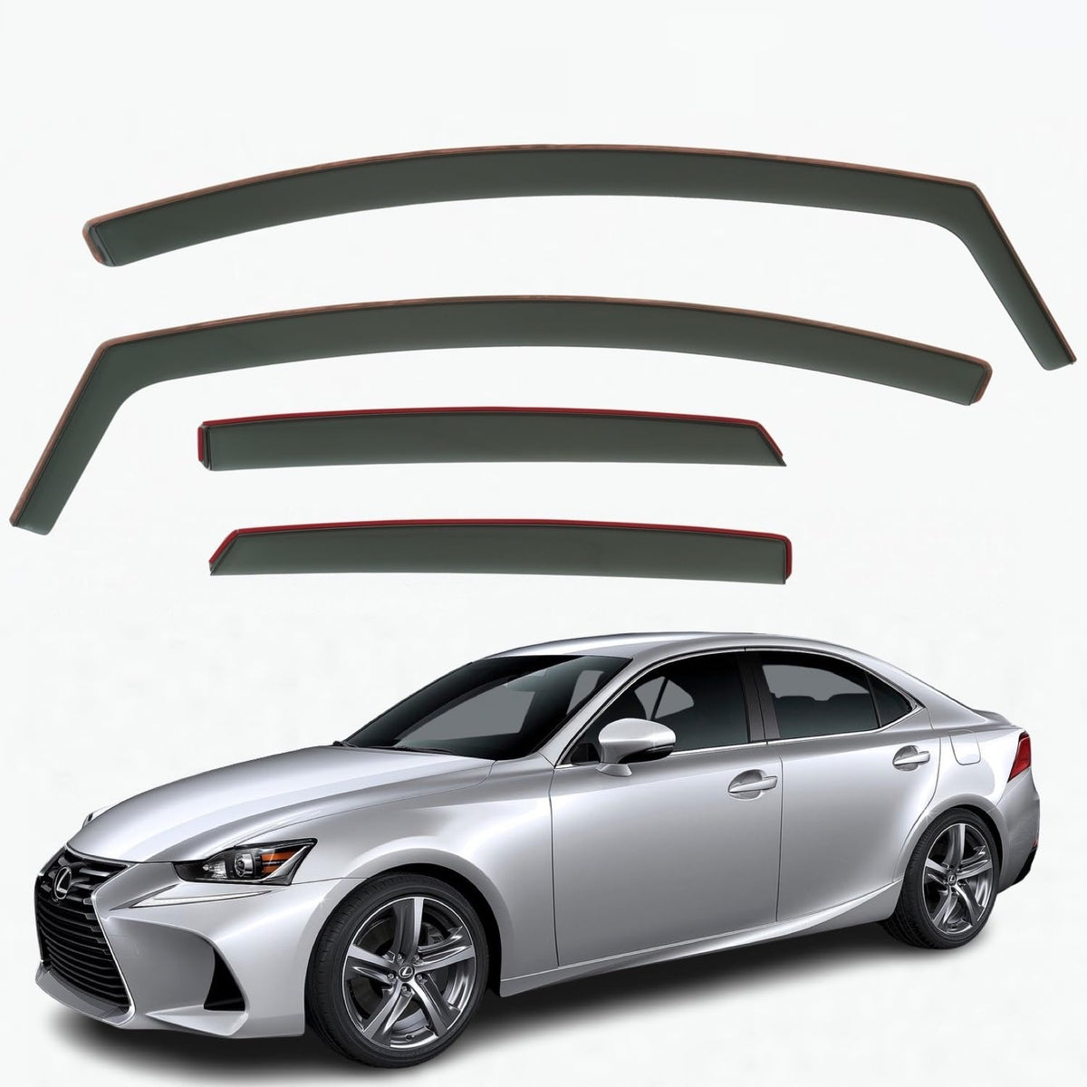 Lexus IS 300h Wind Deflectors 2013–2021, In-Channel
