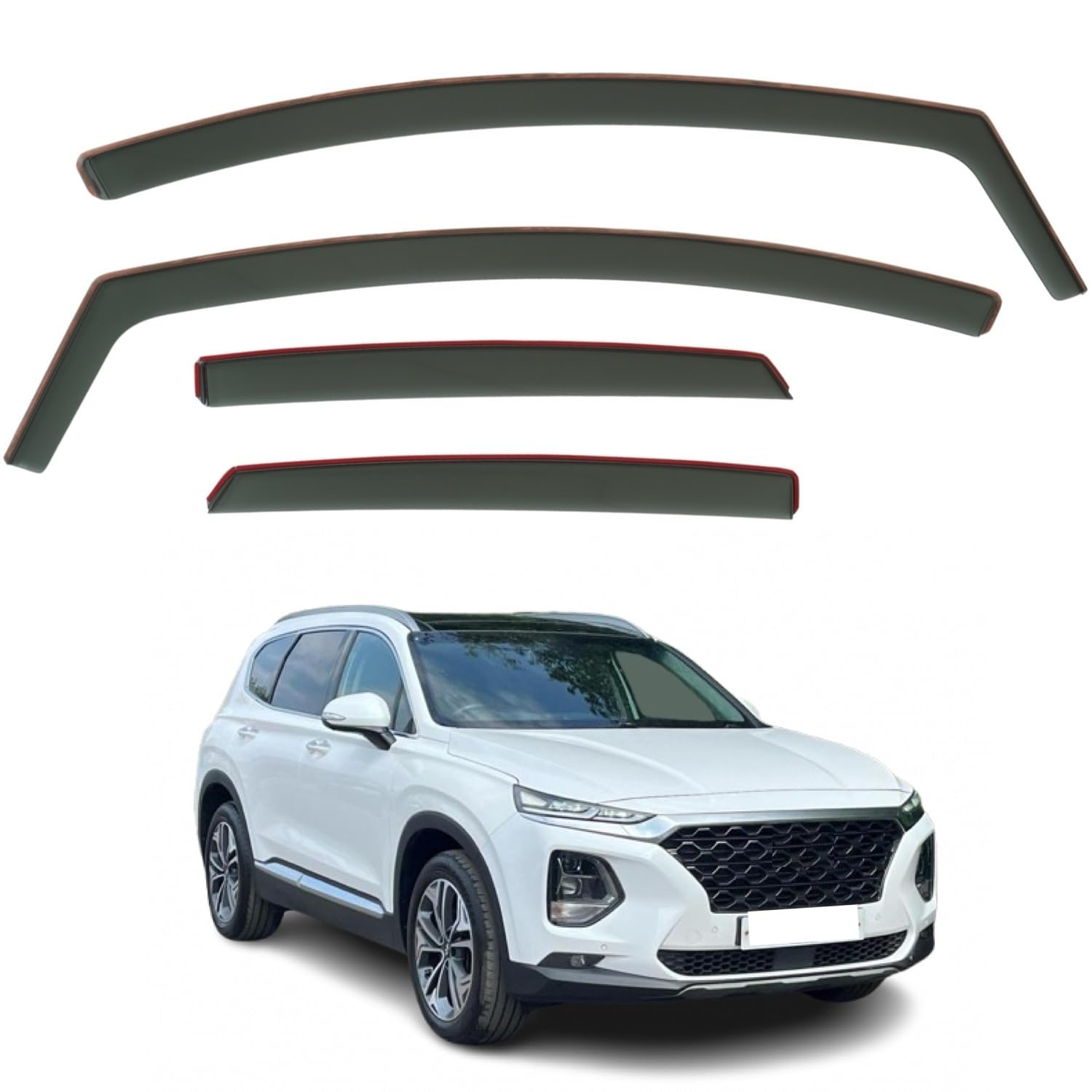 Hyundai Santa Fe Wind Deflectors 2019–2023, In-Channel