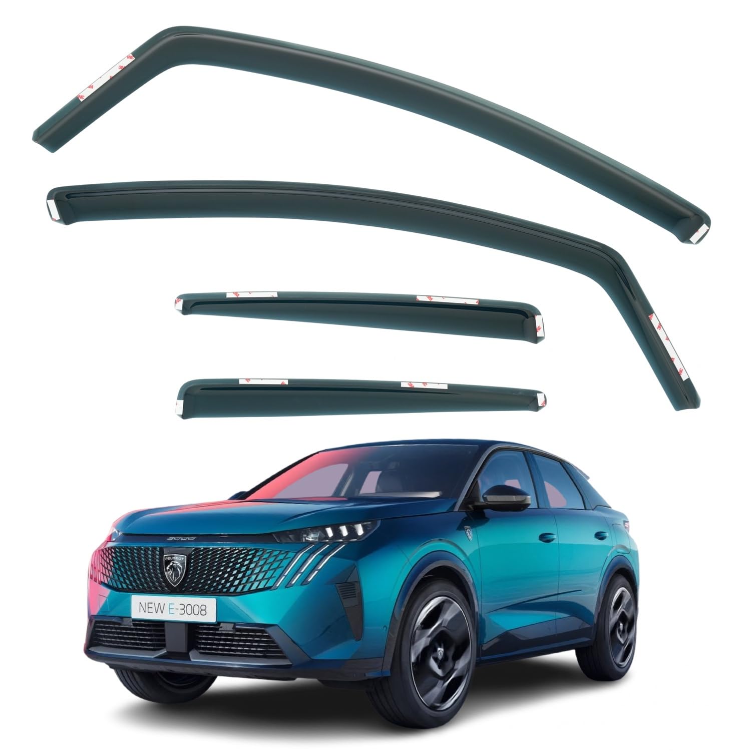 Peugeot 3008 MK3 Wind Deflectors 2024–2026, In-Channel