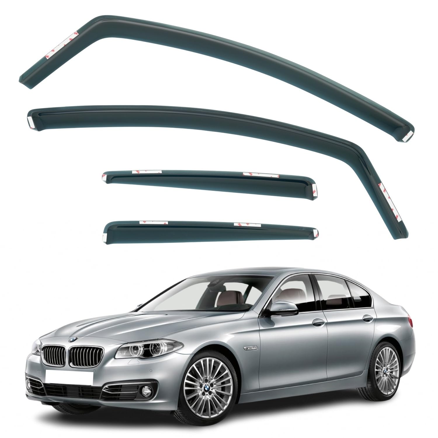 BMW 5 Series F10 Wind Deflectors 2010–2016, In-Channel