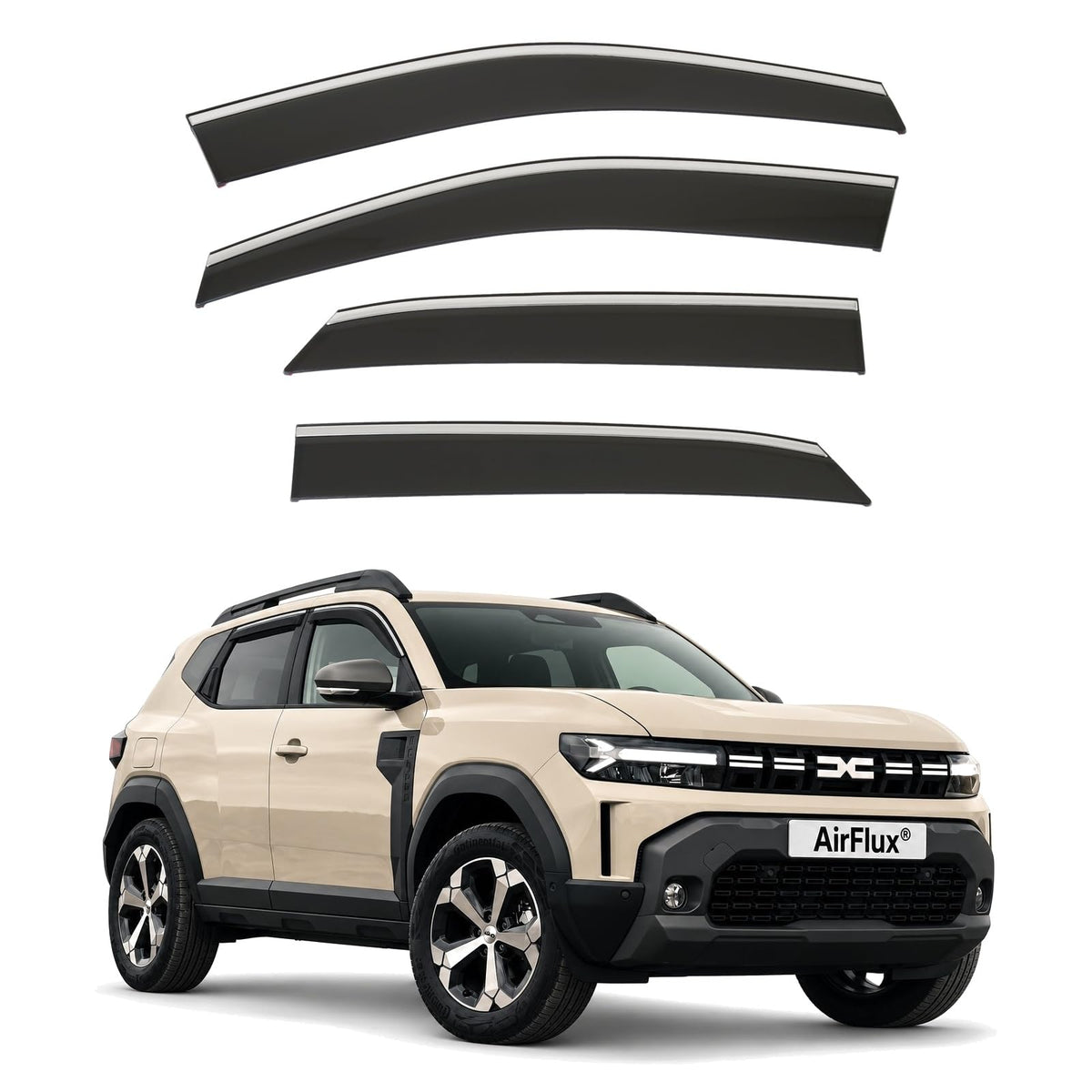 AirFlux wind deflectors for Dacia Duster Mk3 2024 to 2027