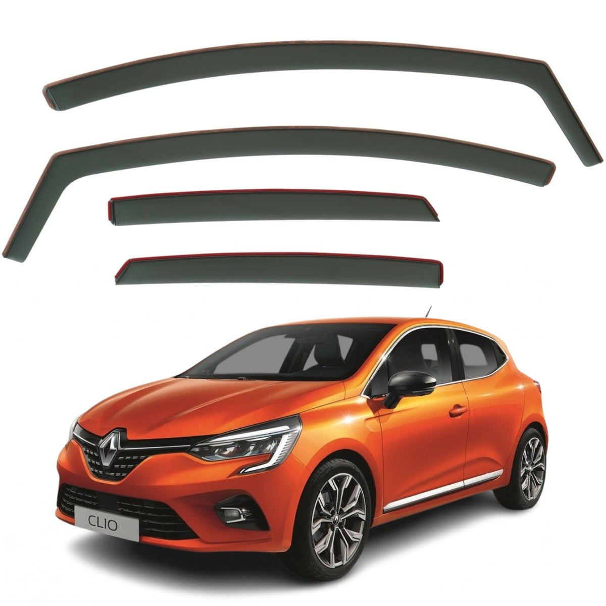 Renault Clio MK5 Wind Deflectors 2020–2025, In-Channel