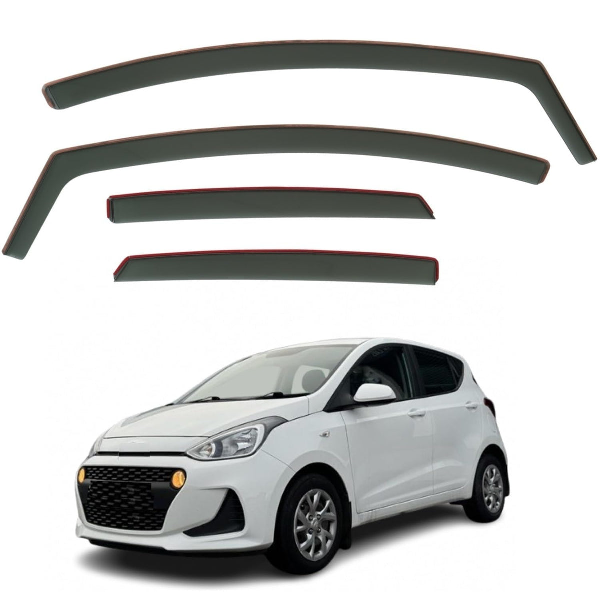 Hyundai i10 Wind Deflectors 2014–2019, In-Channel