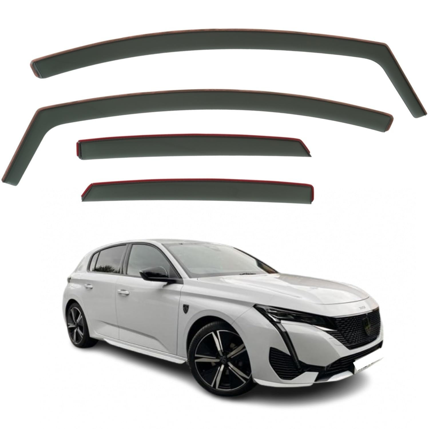 Peugeot 308 MK3 Wind Deflectors 2022–2026, In-Channel
