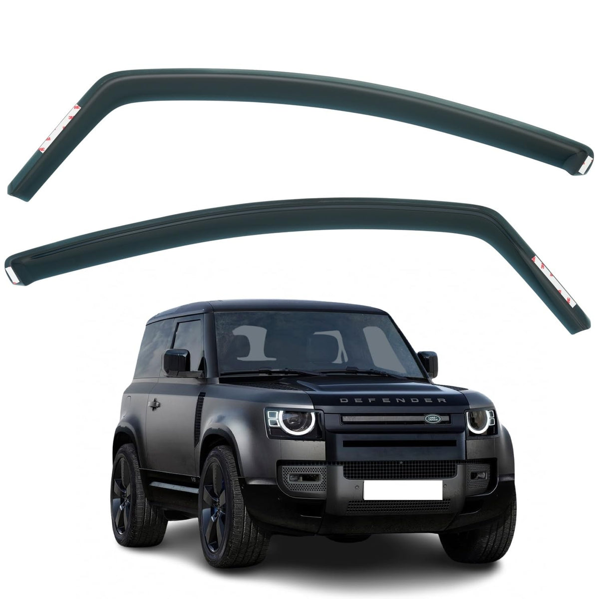 Land Rover Defender 90 L663 Wind Deflectors 2019–2026, In-Channel