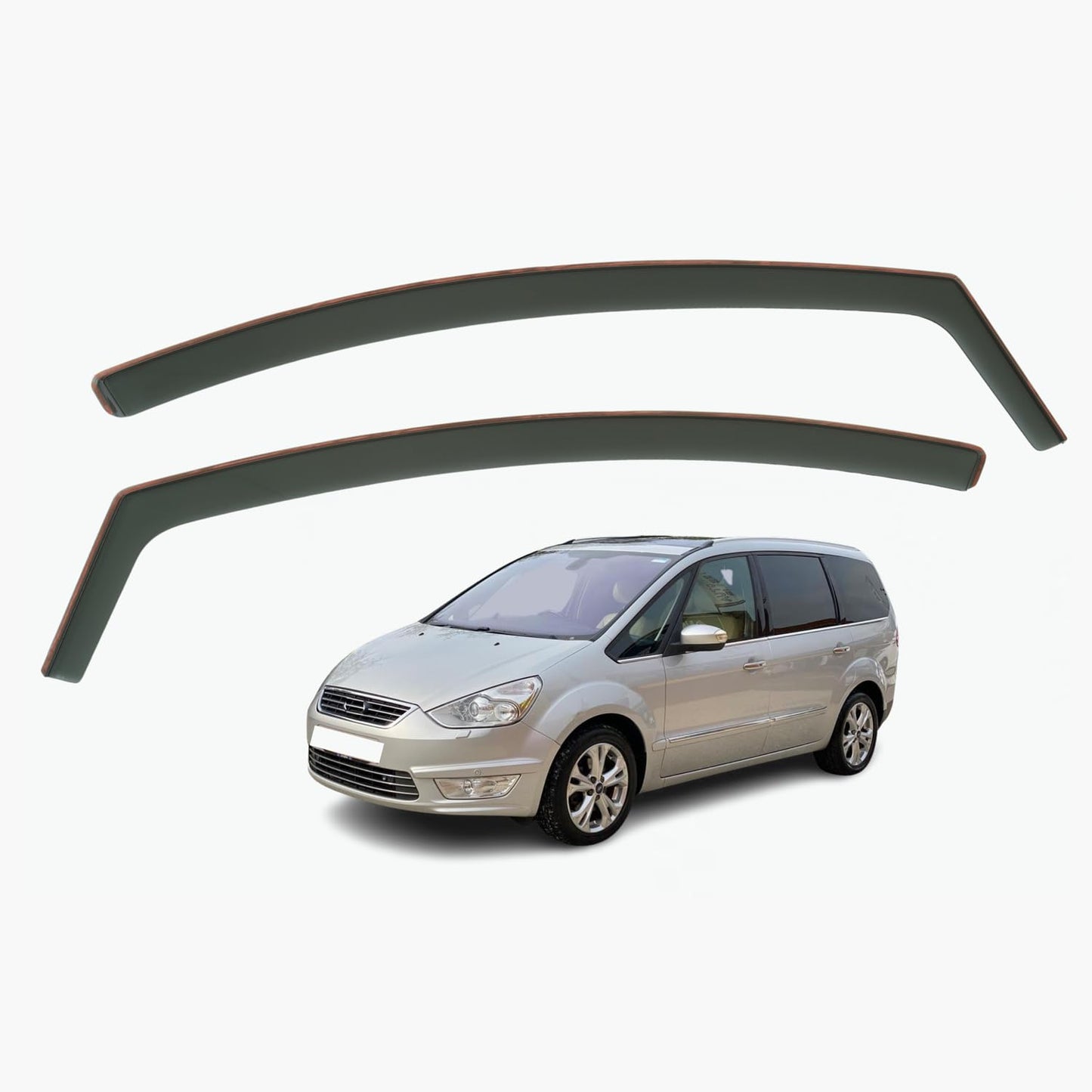 Set Of 2 Wind Deflectors Compatible with FORD GALAXY 2006 2007 2008 2009 2010 2011 2012 2013 2014 2015 Models.