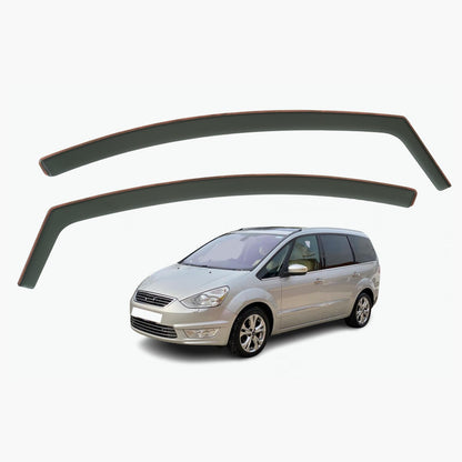 Set Of 2 Wind Deflectors Compatible with FORD GALAXY 2006 2007 2008 2009 2010 2011 2012 2013 2014 2015 Models.