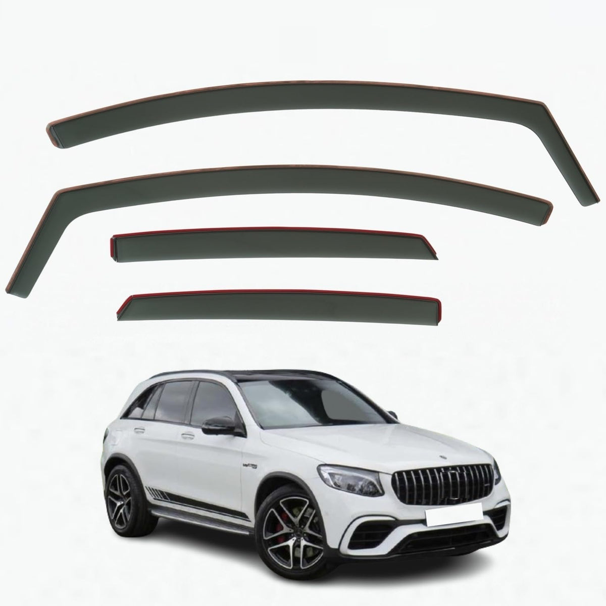 Mercedes-Benz GLC-Class X253 Wind Deflectors 2015–2021, In-Channel
