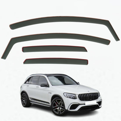 Set Of 4 Wind Deflectors Compatible with MERCEDES-BENZ GLC-Class X253 2015 2016 2017 2018 2019 2020 2021 Models.