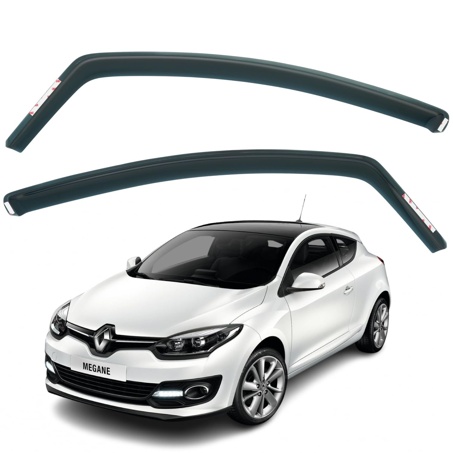 Renault Megane III Wind Deflectors 2010–2017, In-Channel