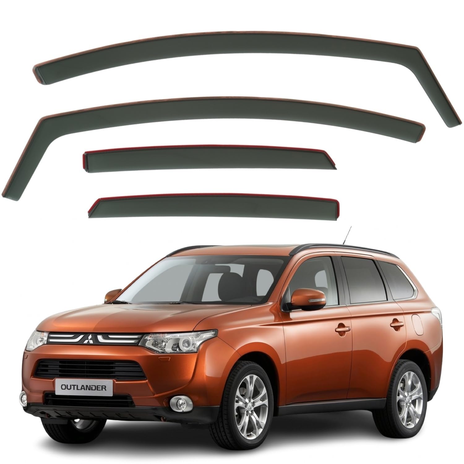 Mitsubishi Outlander Wind Deflectors 2013–2021, In-Channel