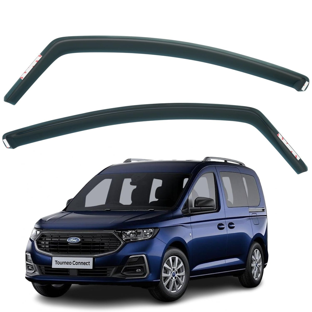 Ford Tourneo Connect Wind Deflectors 2022–2027, In-Channel