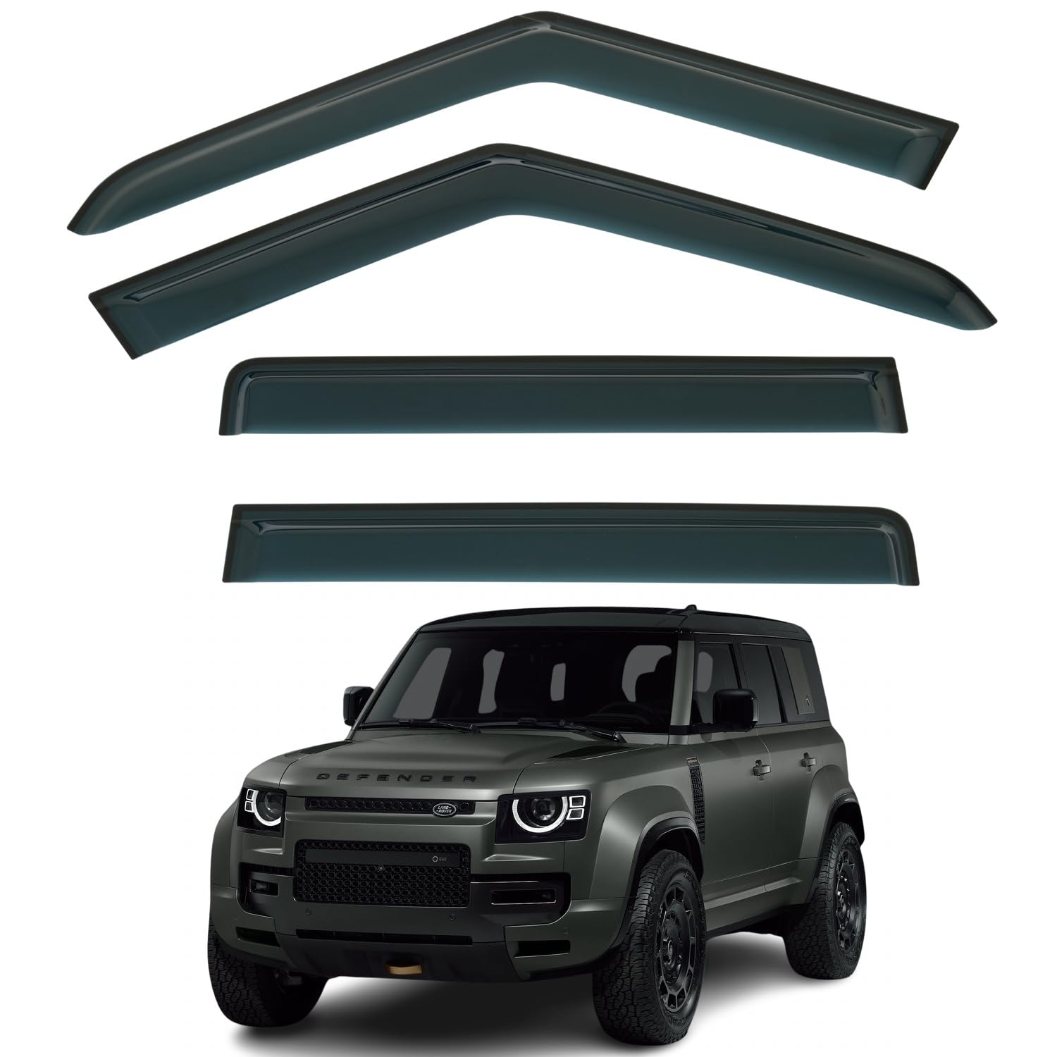 Land Rover Defender 110 L663 Wind Deflectors 2019–2026, Out-Channel