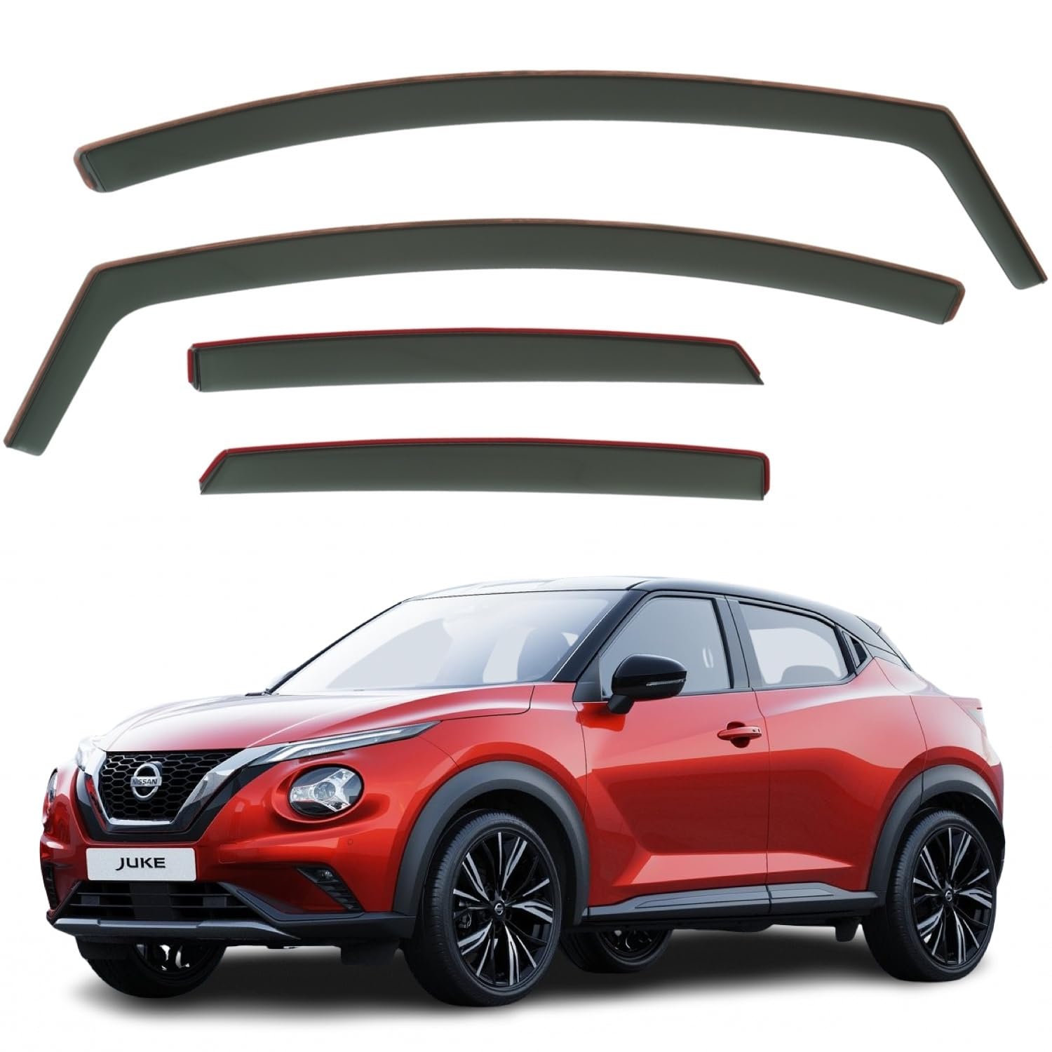 Nissan Juke MK2 Wind Deflectors 2019–2025, In-Channel